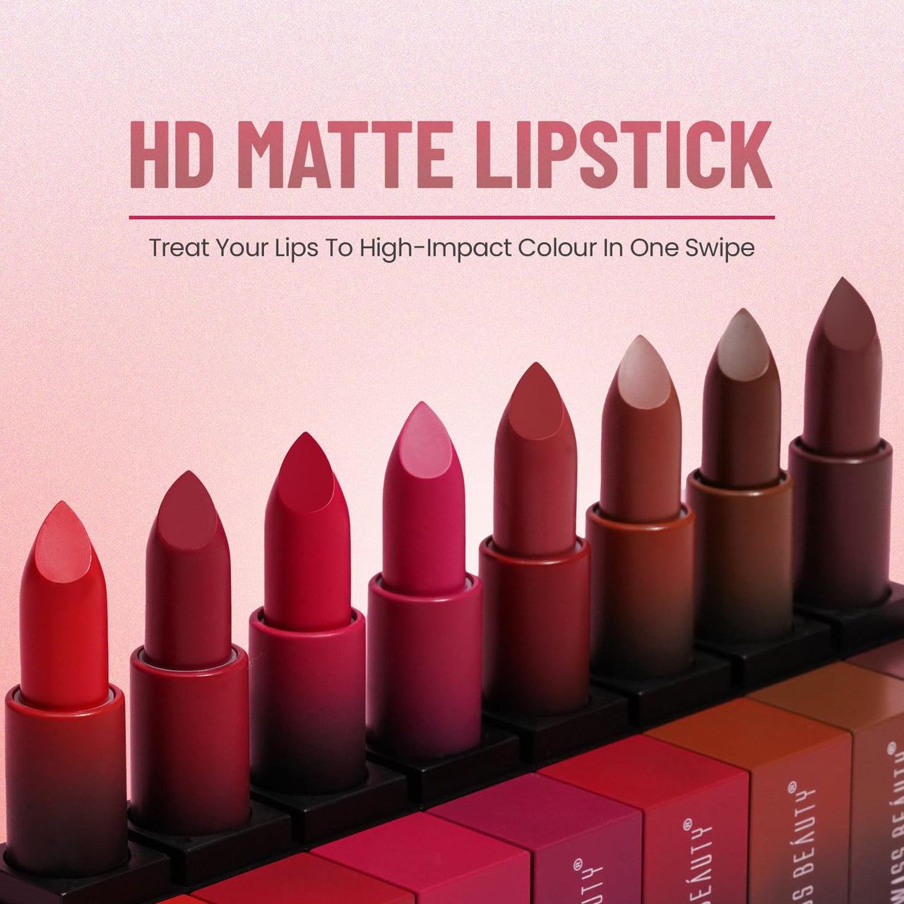 Swiss Beauty Hd Matte Pigmented Smudge Proof Lipstick | Creamy Matte Long Stay Lipstick | Mauve Blush, 3.4g