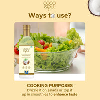 Coco Soul Cold Pressed Unrefined Virgin Coconut Oil | 60% MCT | Multipurpose Usage | Daily Cooking| Keto Friendly | Naturally Cholesterol Free | A1 grade real coconut | From Makers of Parachute 1000 ml