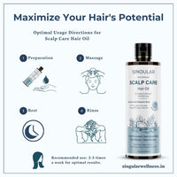 Singular Scalp Care Hair Oil for Itchy Scalp, Soothing & Sebum Control, Cold-Pressed with Tea Tree, Neem, Argan & More - 200ml