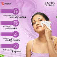 Lacto Calamine Oil Control Face Wipes | 30 N each- Pack of 4 | Wet Wipes for Face With Neem, Aloe Vera & Niacinamide | Makeup Remover Wipes | Hydrating, Refreshing, Soothing | Pararben & Alcohol Free