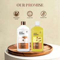 Just Herbs Coconut Almond Body Milk And Salicylic Body Wash, Clear & Radiant Skin Hydraclean Kit for Men and Women - Combo Gift Set (2 x 300ml)