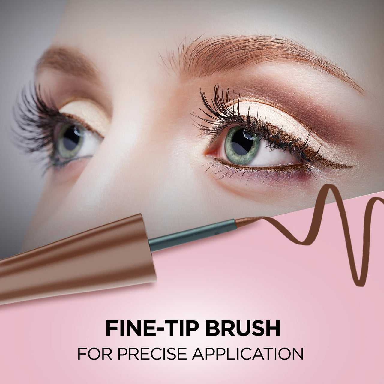 FACESCANADA Magneteyes Color Eyeliner Gel - Powerful Brown,4 Ml|Glossy Finish|24Hr Long-Lasting|Waterproof|Smudgeproof|Precise Application|Intense Color Payoff|Almond Extract & Vitamin E
