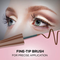 FACESCANADA Magneteyes Color Eyeliner Gel - Powerful Brown,4 Ml|Glossy Finish|24Hr Long-Lasting|Waterproof|Smudgeproof|Precise Application|Intense Color Payoff|Almond Extract & Vitamin E