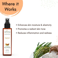 Mystiq Living Fermented Rice Water Toner Spray | 100% Pure Organic Doon Basmati Rice | Quick Absorbing & Non Sticky for Korean Glass Skin | For All Skin Types