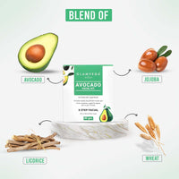 Glamveda Avocado Superfood Skin Brightening Facial kit for Women | No Paraben, SLS | 40gm (Purple)