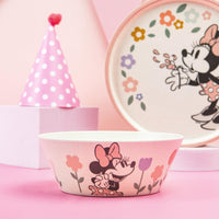 Zak Designs Disney Kids Dinnerware Set 3 Pieces, Durable and Sustainable Melamine Bamboo Plate, Bowl, and Tumbler are Perfect For Dinner Time With Family (Minnie Mouse) 8