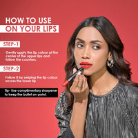 Glam21 Lip Seduction Non- Transfer Crayon Lipstick up to 12 Hours Stay | Lightweight & Longlasting|Creamy Matte | Smudge Proof - 2.8gm|Purple Mousse|12
