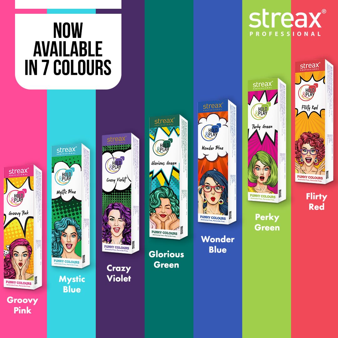Streax Professional Streax Mystic Blue Highlights (Blue), 100 Grams
