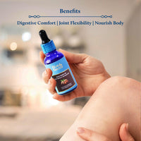 Blue Nectar Nabhi Oil with Ghee & Almond Oil | Belly Button Oil for Digestion & Joint Support | For Managing Knee, Back, & Bodyache | Chemical-Free Ayurvedic Nabhi Oil (21 Herbs, 10 ml)