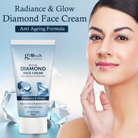 Globus Naturals Revival Diamond Face Cream, For Soft & Glowing Skin, Even Tones Skin & Improves Skin Texture, Non- Sticky Cream, Natural & Ayurvedic Formula, 50gm