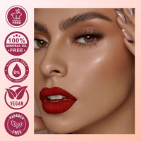 Lakyou Beauty Color Secrets | Non-Transfer Matte Lipstick | Bold Red | Long Lasting Wear | 4g | (B09(Bright Red))