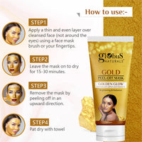 Globus Naturals Gold Peel Off Mask Enriched with Vitamin-E, For Golden Glow & Radiance, For Both Men & Women, Suitable For All Skin Types, 100g