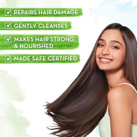 Mamaearth Hibiscus Damage Repair Shampoo With Hibiscus & Curry Leaves for Strong & Nourished Hair - 250ml | For Dry & Frizzy Hair | For Smoother, Shinier Hair | Suitable For All Hair Types