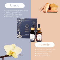 Luxurious Box of Vanilla & Sandalwood Essential Oils by Enhanced Essentials|Set of 2 x 30 ml |100% Pure and Natural|Therapeutic & Ultra Premium Grade|Highly Concentrated Oils for Home Diffusers,Skin Care,Aromatherapy, Bath,Massage,Humidifiers,Perfumes,Soa