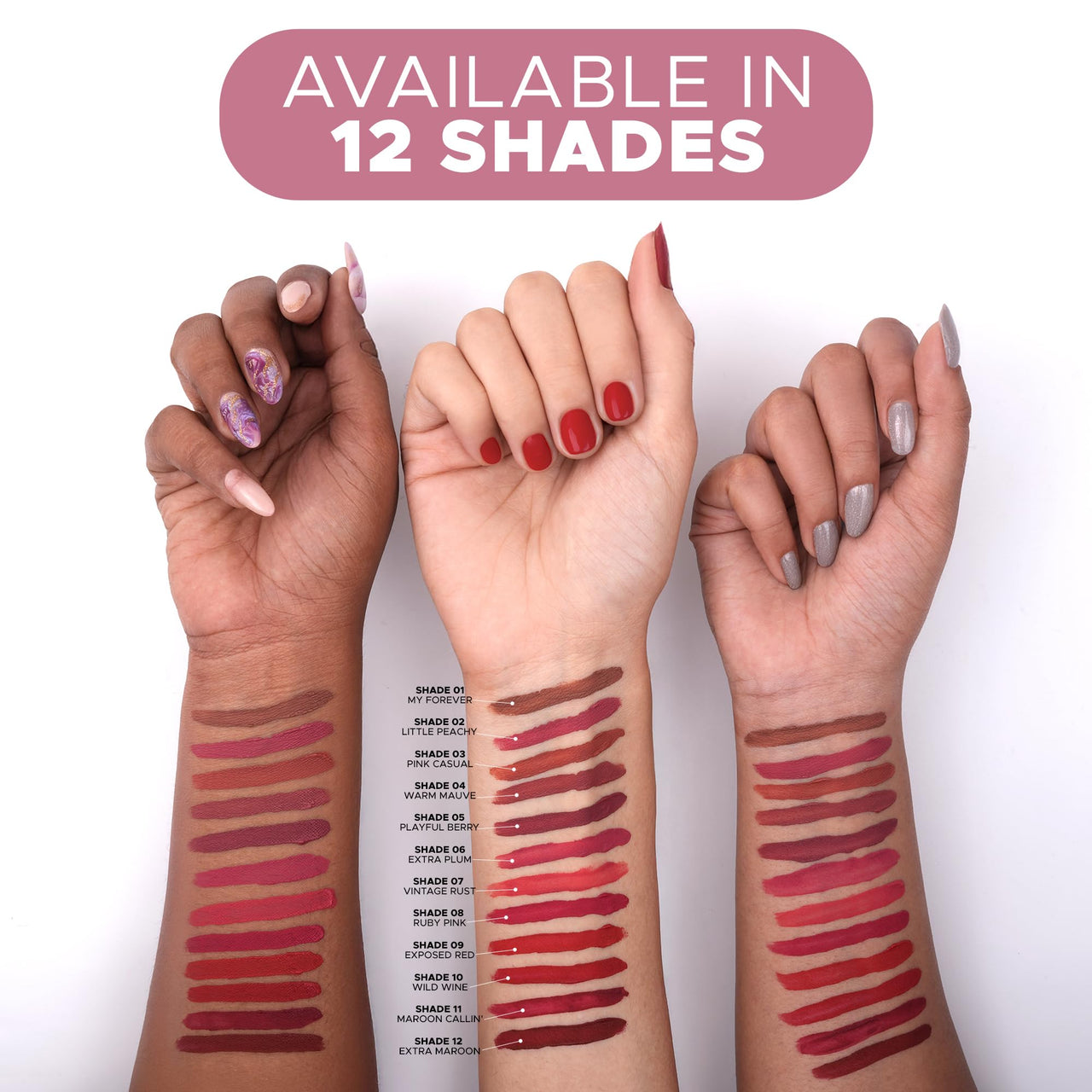 Hilary Rhoda Touch Of Mousse Lipstick | Matte Finish & Long Lasting | Infused with Vitamin E | Weightless & Liquid Lipstick with Mousse Finish | Smudge & Water Proof | Vegan - 5ml (Vintage Rust - Shade 07)