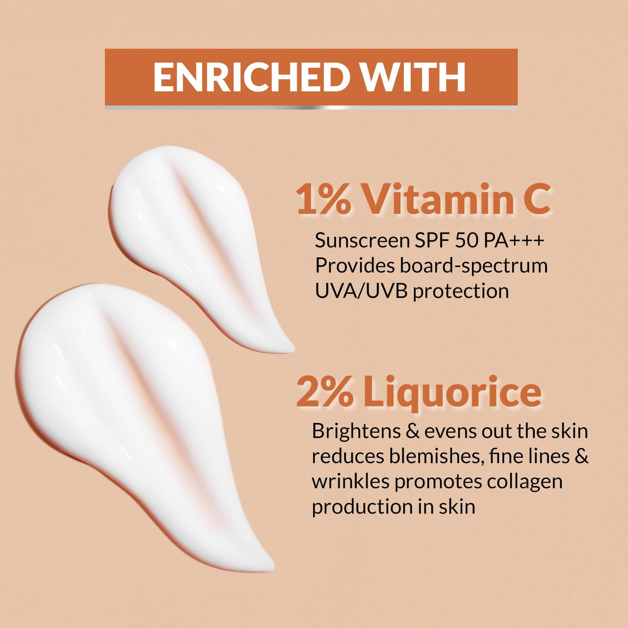 OG BEAUTY SCIENCE SPF 50 PA+++ Sunscreen with Vitamin C & Liquorice Extract - Dermatologically Tested - Broad Spectrum (20 ml)