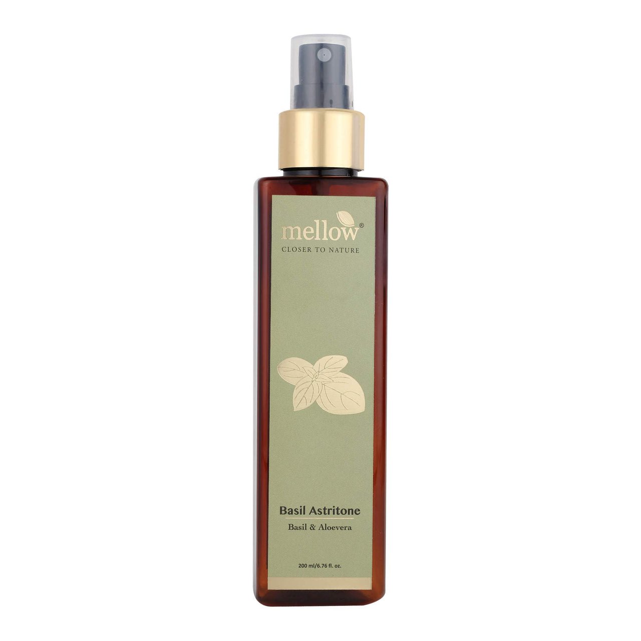 Mellow Herbals Basil Astritone | Ayurvedic Face Toner for Oily & Acne-Prone Skin | Controls Oil, Tightens Pores & Reduces Breakouts | Enriched with Basil, Aloe Vera & Rose Petals | 200ml