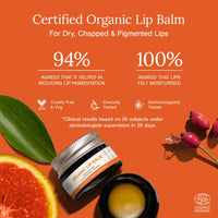 Juicy Chemistry Blood Orange & Rosehip Lip Balm, 5 G |Enriched with Natural Ceramides to Hydrate, Moisturise & Reduce Pigmentation|Formulated with Organic Castor Oil, Jojoba Oil and Vitamin E