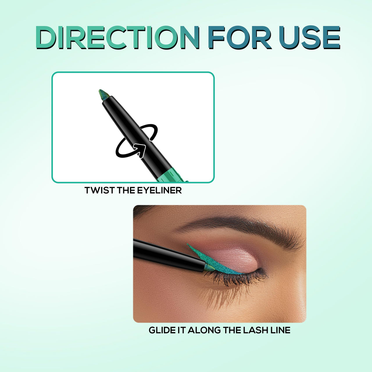 RENEE Holographic Eyeliner, Smudge-Proof & Long-Lasting, Easy Glide & Quick-Drying Formula Intense Color Pay-Off, Infused With Vitamin E, 06 Mercury, Crayon, Shimmery