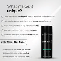 THICK FIBER - Fibers for Thinning Hair & Bald spots (BLACK, Pack of 3) - 25g Bottle - Conceals Hair Loss in Seconds For Women & Men