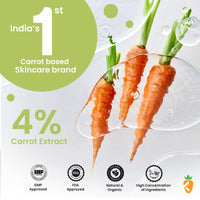 Karrot Natural Skincare Vitamin C Face Wash, Tones Skin and Fades Dark Spots, Kakadu Plum with Carrot, Neem and Saffron, SLS and Paraben Free, Ideal for Men and Women, 100ml