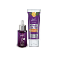 Iba Advanced Activs Vitamin C Face Wash + Skin Glow Power Serum Combo | No Sulfates & Parabens | For Glowing Skin | Halal Certified & Vegan
