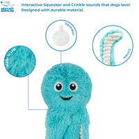 Best Pet Supplies OctoMutant Crinkle Plush Dog Toys for Interactive Play, Puppy and Senior Indoor Play, Soft Head Stuffing, Cute and Cuddly - Bundle (Fuchsia, Purple, Turquoise) Octomutant (Fuchsia, Purple, Turquoise) Large