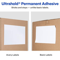 Avery TrueBlock Shipping Labels, Sure Feed, Permanent, 3-1/3