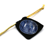Sodalite Palm Stone - Hot Massage Worry Stone for Natural Body Chakra Balancing, Reiki Healing and Crystal Grid Sodalite