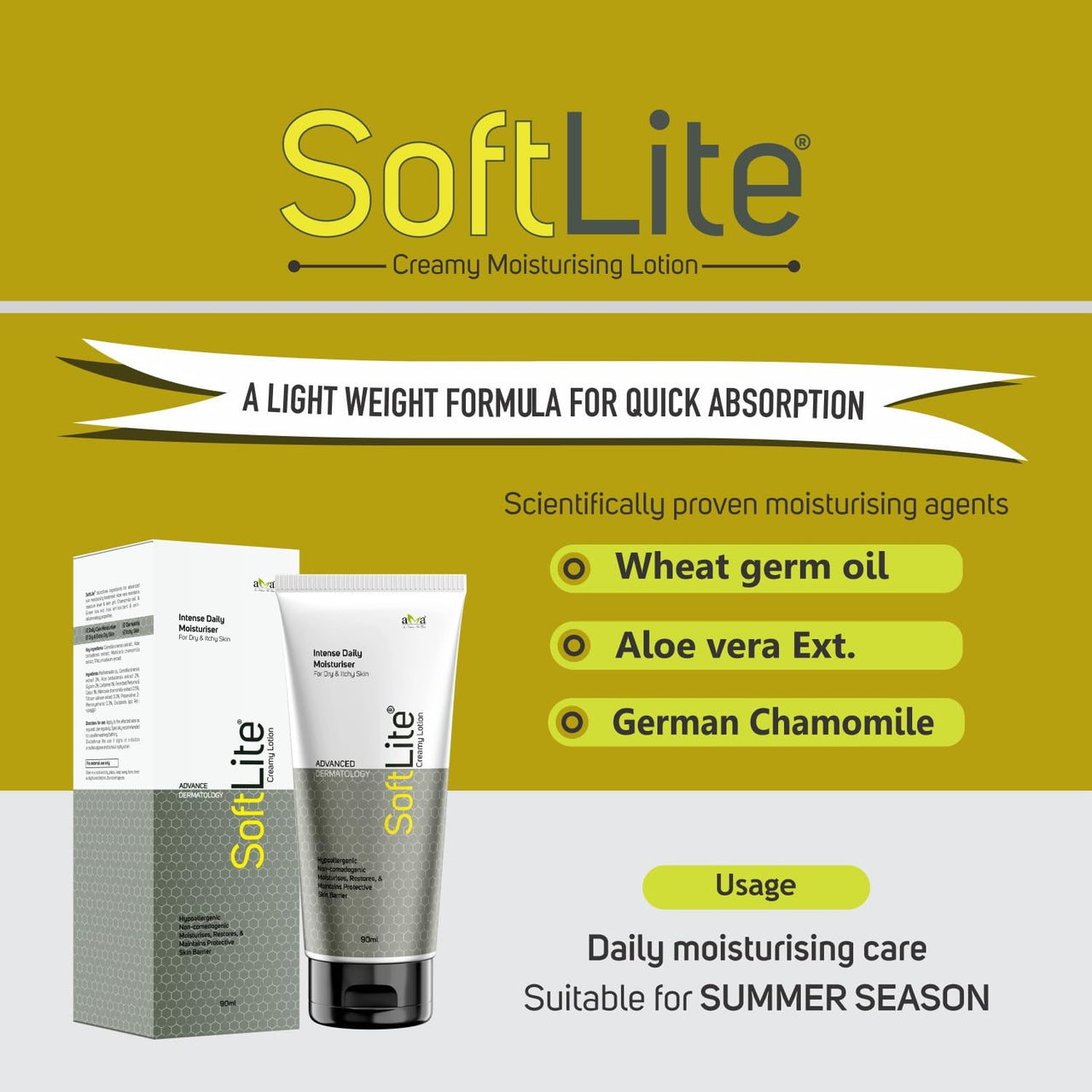 Vegetal Softlite Intense Daily Moisturiser Lotion - 90ml.