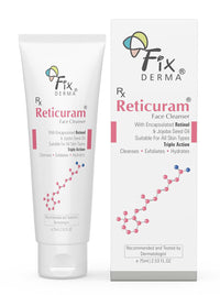 Fixderma 0.05% Retinol Reticuram Face Cleanser for All Skin Types, Anti Ageing, Retinol Face Cleanser, Regulates Sebum Production, Deep Pore Cleansing, Soap Free face wash with jojoba oil - 75ml