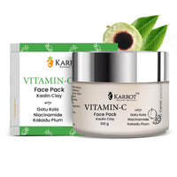 Karrot Natural Skincare Vitamin C Face Mask for Glowing Skin, Facial Cream Pack for Dark Spots and Uneven Tone, Contains Kakadu Plum and Hyaluronic Acid, For Women and Men, All Skin Types, 100gms