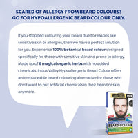 INDUS VALLEY 100% Botanical Hypo Allergic Aqua Beard Colour - Black (100g +15ml)