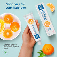 Mee Mee Fluoride-Free Baby Tooth paste for Kids & toddlers Fortified with Triple Calcium Phosphate, Cavity Protection, Oral Care, Best for Baby 1 year +, 70 gram (Orange, Pack of 2)