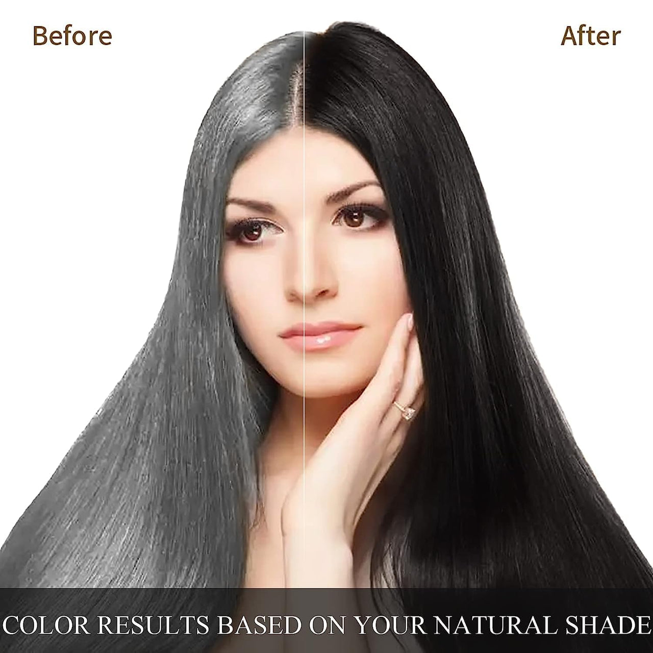 URBANMAC Herbal Hair Dye Shampoo, 3-in-1 Scalp Health Care, Shine Care & Moisturizing, Long-lasting Color and Perfect Coverage - 500ml