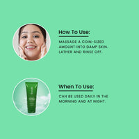 Foxtale Refreshing Face Wash for Deep Cleansing with Niacinamide, Hydrates & Brightens, Non-Drying Cleanser for Glowing Skin, Men & Women, For All Skin Types - 100 ml