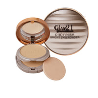 Glam21 Duo Finish, 2-in-1 Compact Powder (CP8001)| Smooth Satin Texture | Long-lasting Mate Finish| All Skin Type | Honey-03