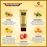 Passion Indulge Natural Papain D10 Cleanser 100ml & Simpli Aloe Vera Gel For Skin 200ml Combo Pack For Reduces Tan