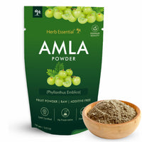 Herb Essential Pure Amla Powder – 100g | 100% Natural Indian Gooseberry | Rich in Vitamin C | Supports Hair Growth, Skin Health & Immunity | Vegan & Paraben-Free