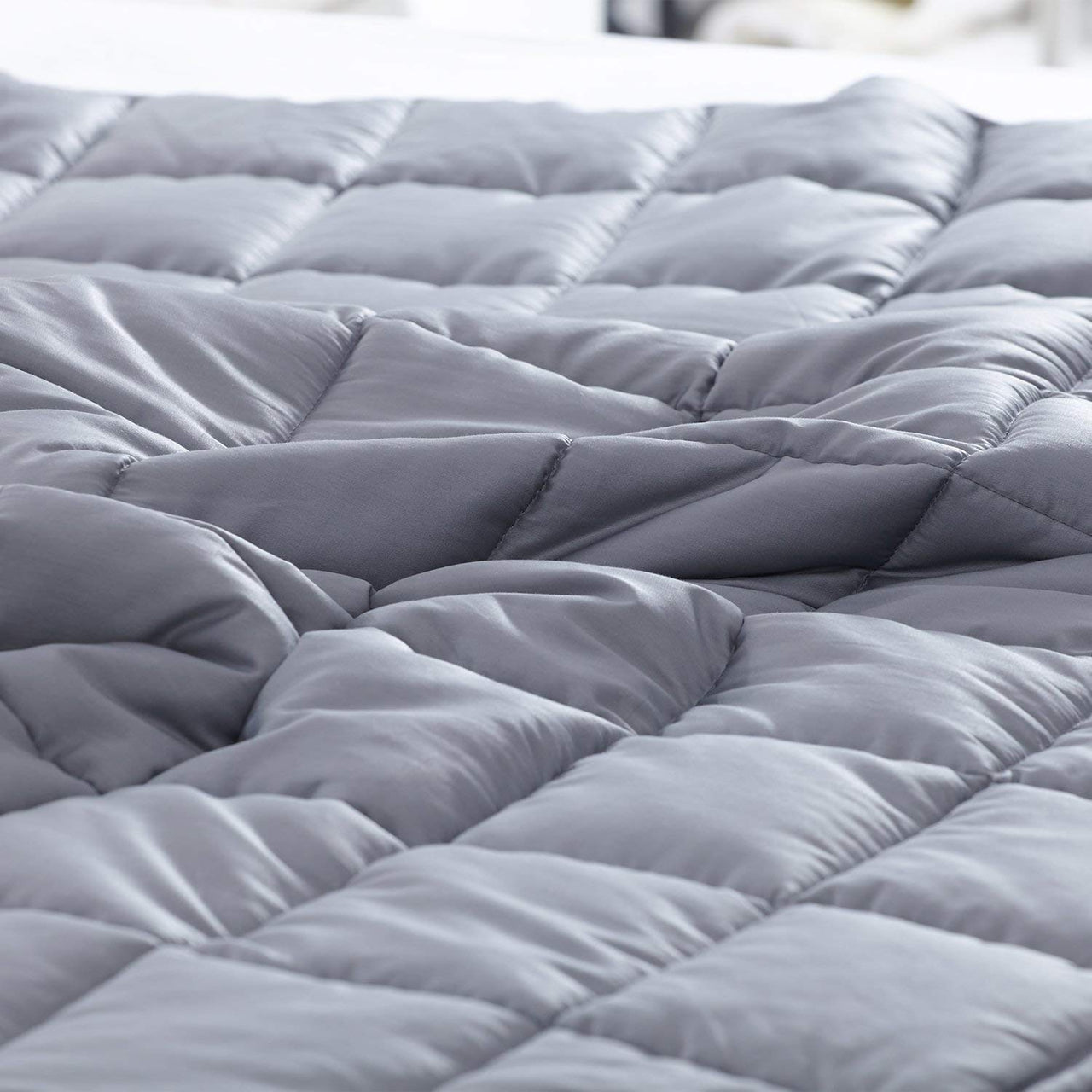 Waowoo Weighted Blanket (12lbs 48"x72") for Adults Kids Deeper Sleep, Premium Material with Glass Beads (Inner Layer Dark Grey) 48"x72" 12.0 Pounds