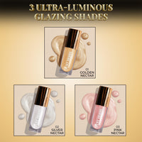 Just Herbs Glaze Silver Nectar Ultra Radiance | Ultra Shimmery Shine | Long Stay | Mess Free | Dewy Finish with Shea Butter and Aloe Vera Liquid Highlighter | All Skin Types | For Women 6g