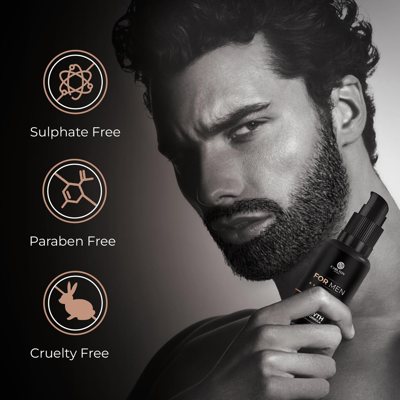 Carlton London Men Beard Oil I Made of Sunflower Seed Sweet Almond and Olive Fruit oils and Vitamin E I 1x30ML Best for Men and Boys