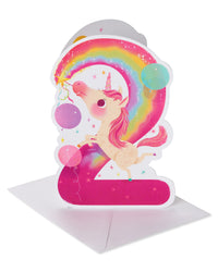 American Greetings 2nd Birthday Card (Unicorn)
