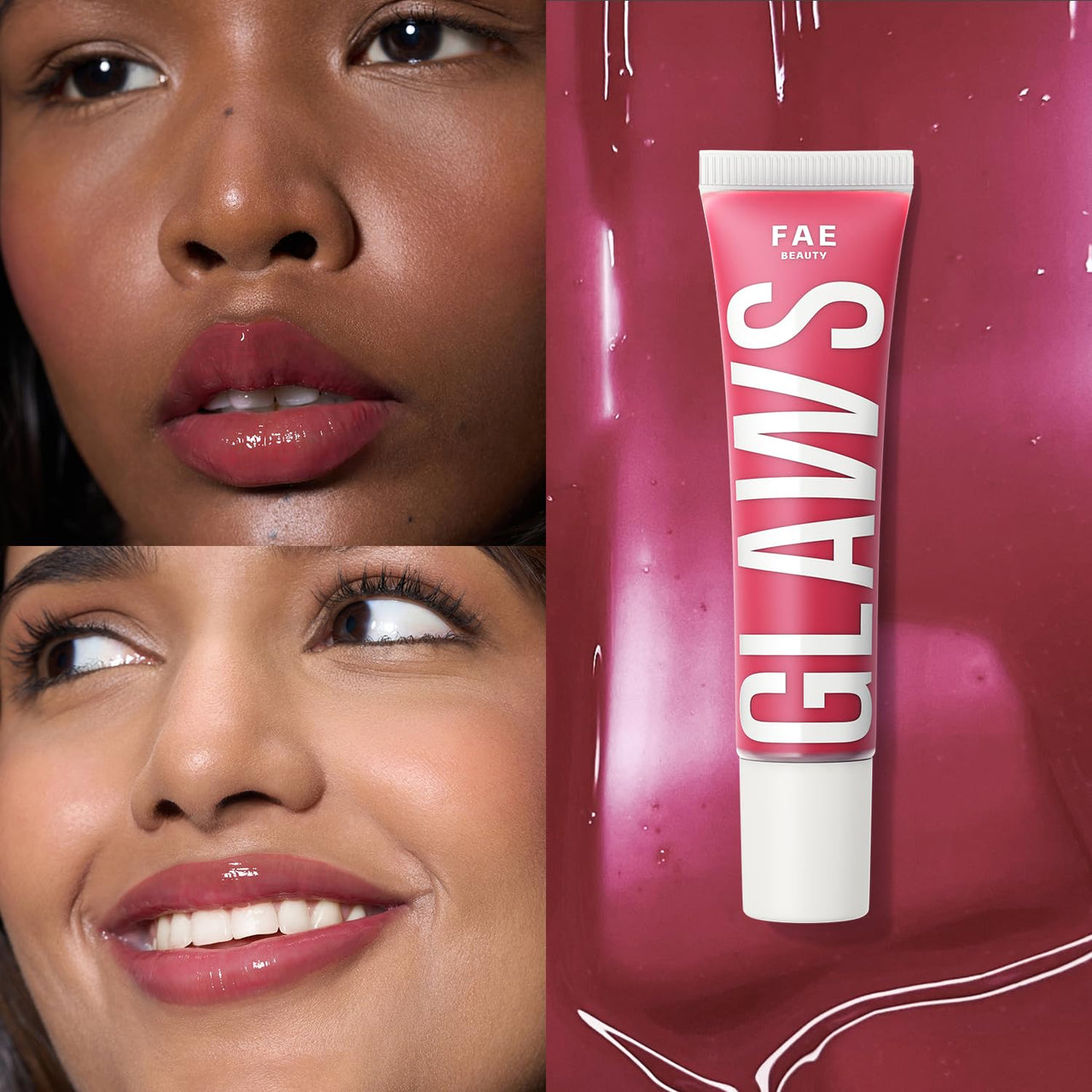 FAE Beauty Peptide Hydrating & High Shine Tinted Lip Gloss (12gm) | With Passionfruit Oil & Argireline to Smoothen, Even, and Soften Lips | Non Sticky | Vegan | Shade Giving | Warm Barbie Pink Gloss