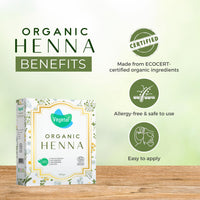 Vegetal Certified Organic and Herbal Henna Powder, for Natural Hair Coloring, Protects hair Damage from Chemical Hair Color - 100g