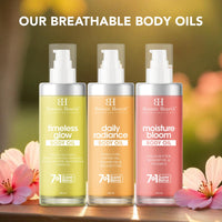Botanic Hearth Daily Radiance Body Oil 100 ml - Lightweight Hydrating Oil with Vanilla, Coffee, Sesame Oil & Shea Butter for Glowing Skin for Men & Women - in a Premium Glass Bottle