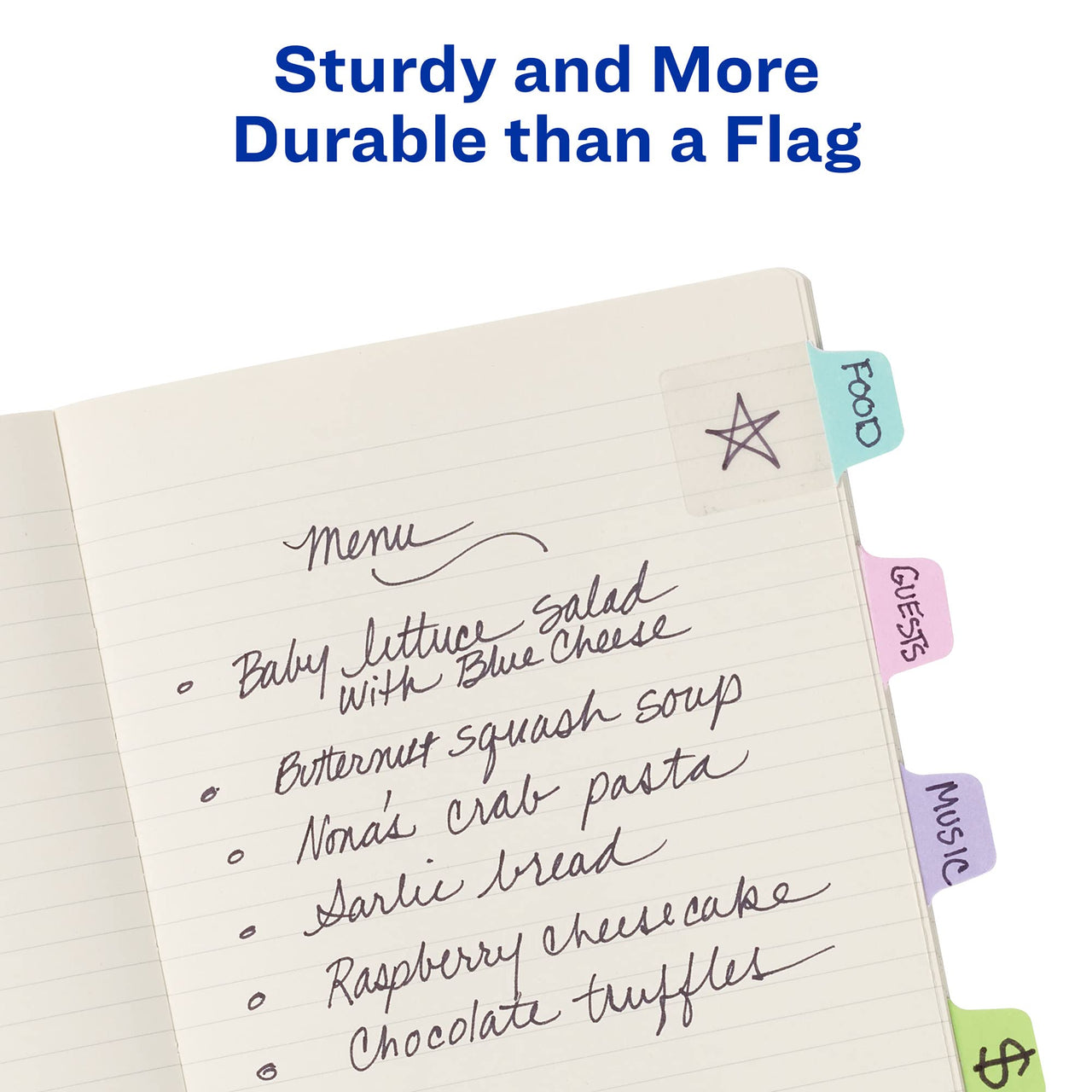 Avery Mini Ultra Tabs, 1" x 1.5", 2-Side Writable, Assorted Pastel Colors, 40 Repositionable Tabs (74761)