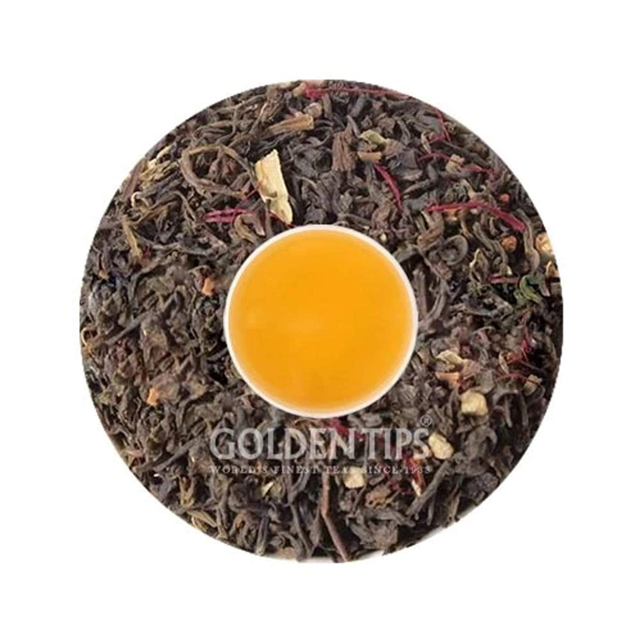 Golden Tips Loose Leaf Green Tea Blended with Cinnamon Sticks Cardamom and Saffron Kashmiri Kahwa (100 Gram, 50 cups)