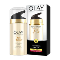 Olay Night Cream Total Effects 7 in 1, Anti-Ageing Moisturiser, 20g And Olay Day Cream Total Effects 7 in 1, Anti-Ageing SPF 15, 20g