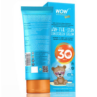 WOW Skin Science Kids Ban-The-Sun Sunscreen Cream For Combination Skin, Spf 30 Pa++ - No Parabens, Silicones, Oxide Color, Mineral Oil And Benzophenone, 100 Ml, Pack Of 1